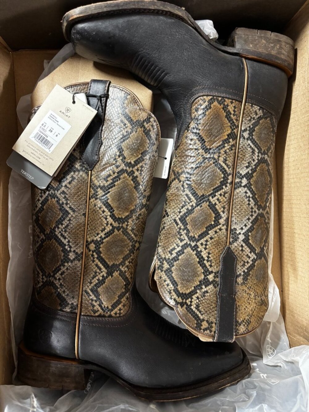 Ariat Frontier Farrah Snake Print Western Boots Women’s 8.5 New w/ Tags